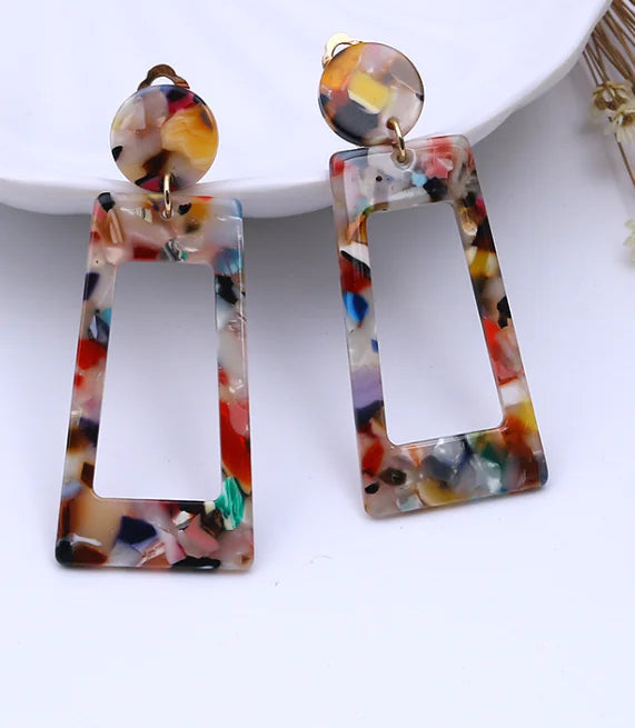 Trendy Acrylic Geometric Earrings for Women
