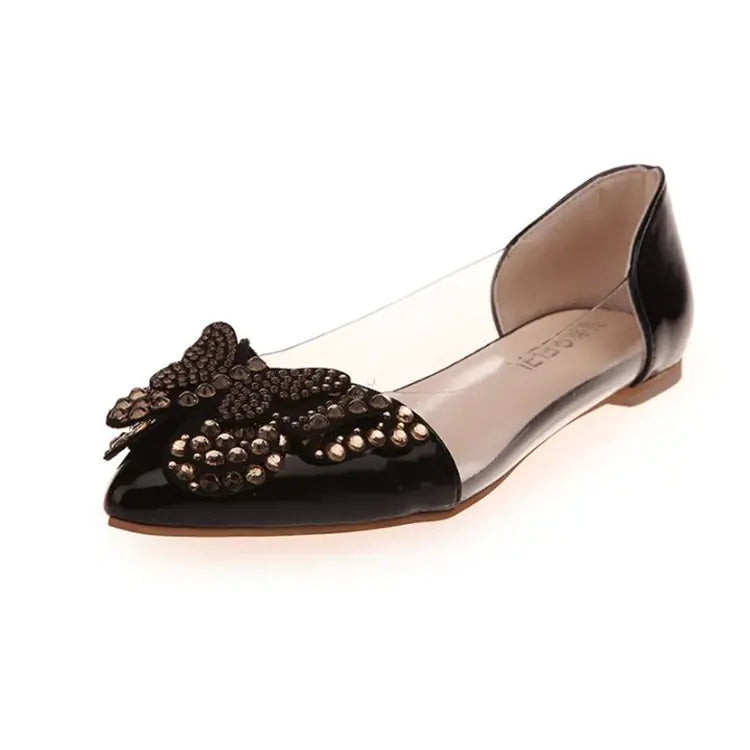 Women's Jelly Sandals with Bow - Summer Flats