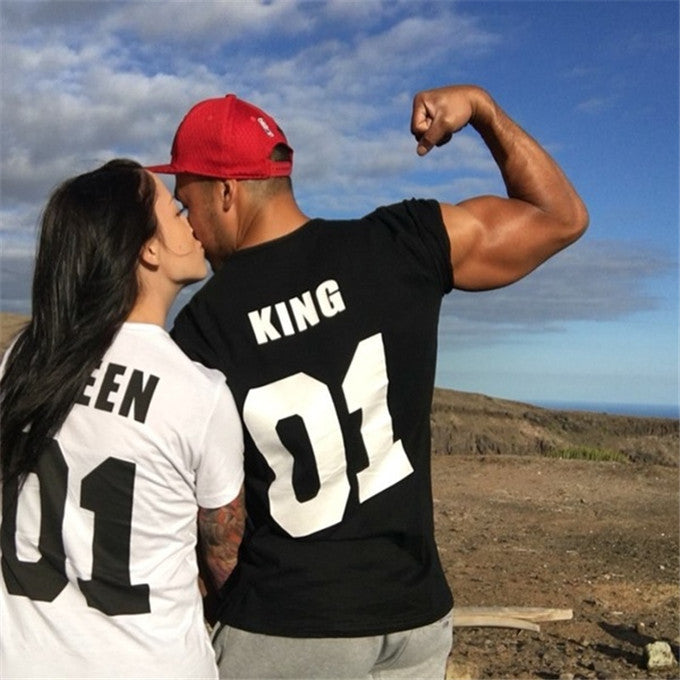 King and Queen Couple Short Sleeve T-Shirts