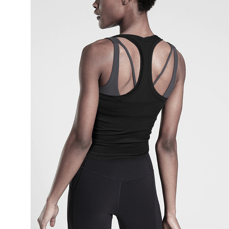 Women's High-Waisted Sleeveless Sports Tank Top