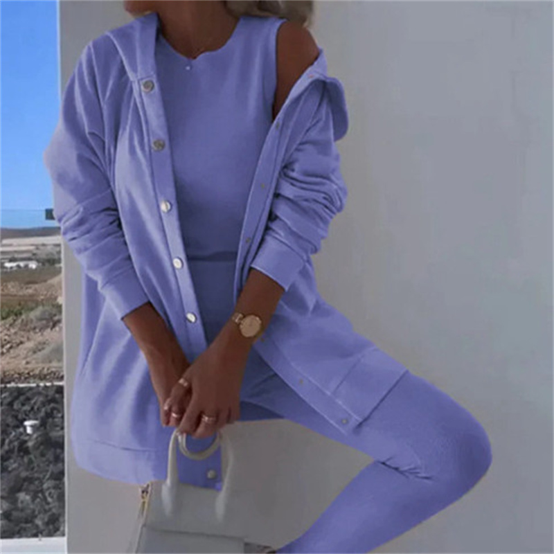Women's Hooded Sweater Vest & Pants