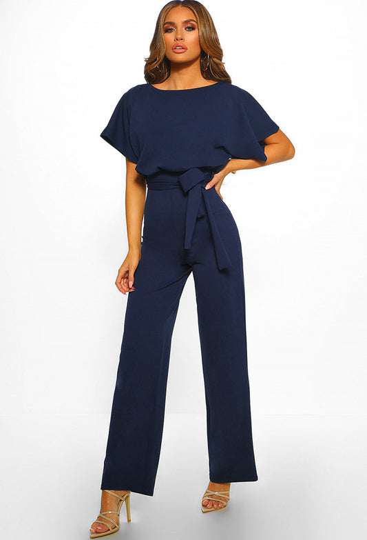 Women's Light Short Sleeve Professional Jumpsuit
