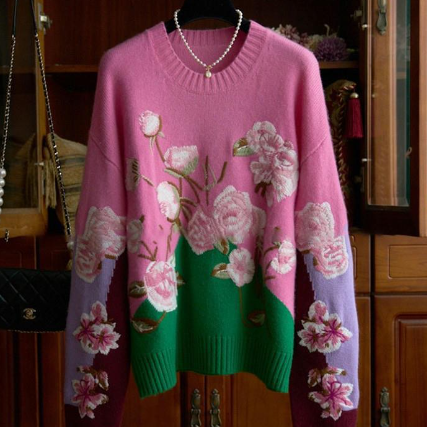 Round Neck Long Sleeve Niche Commute Tops