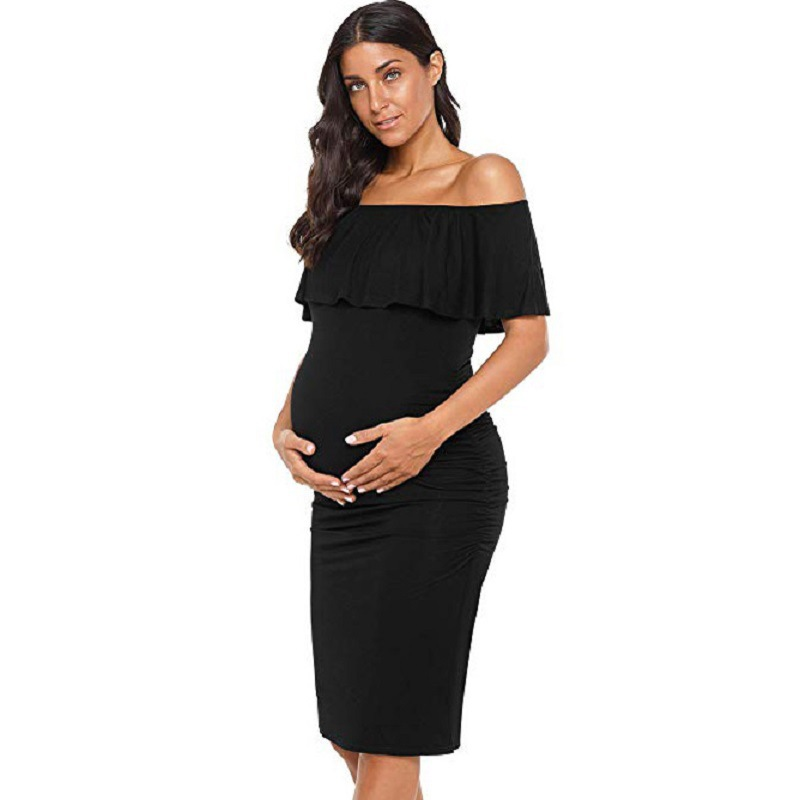 Women's Floral Off-Shoulder Maternity Dress