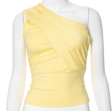 Sleeveless Crop Top - Women's Summer Fashion (One Piece)