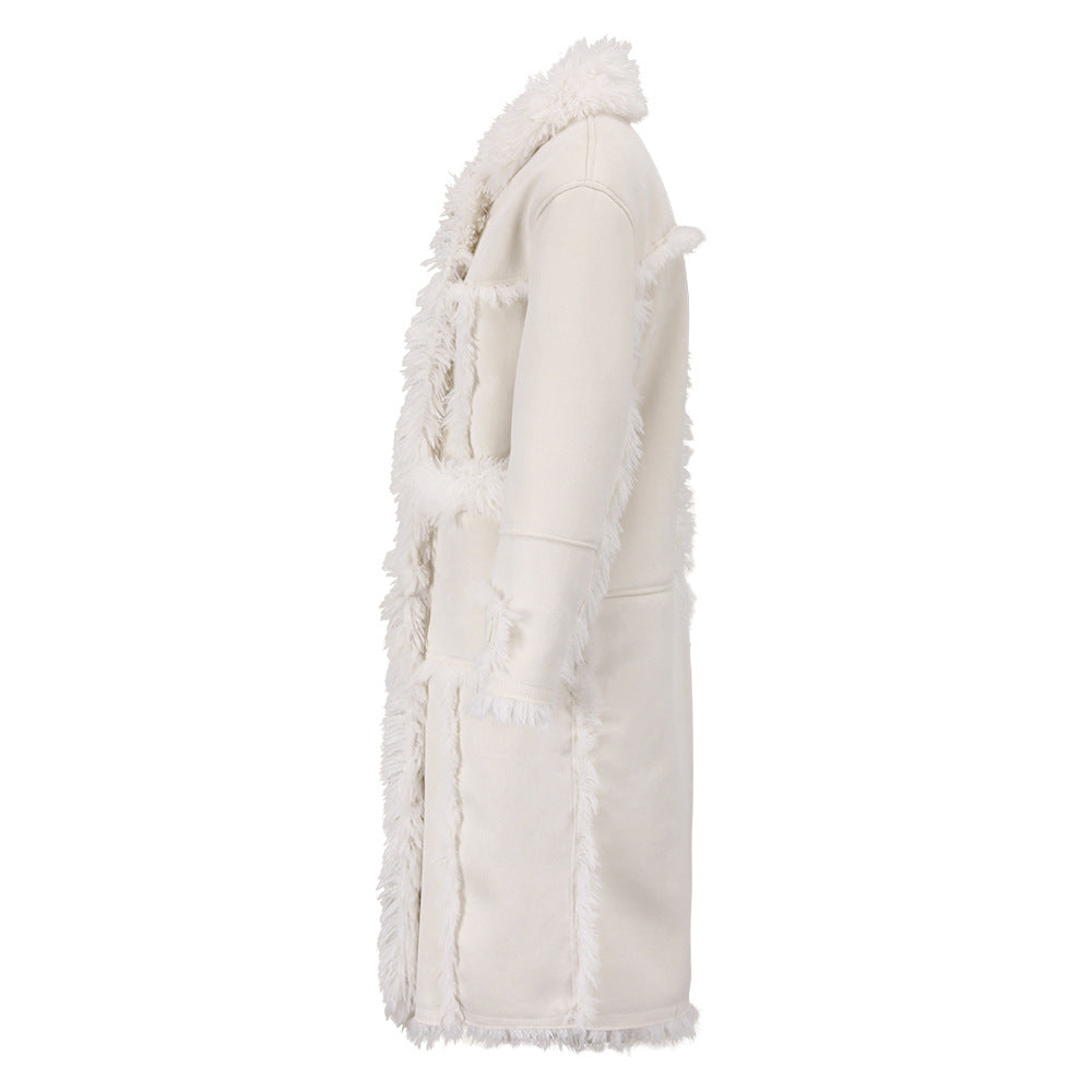 Women's Long Fur One-Piece Coat