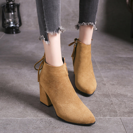European And American Martin Boots. Pointed High Heels