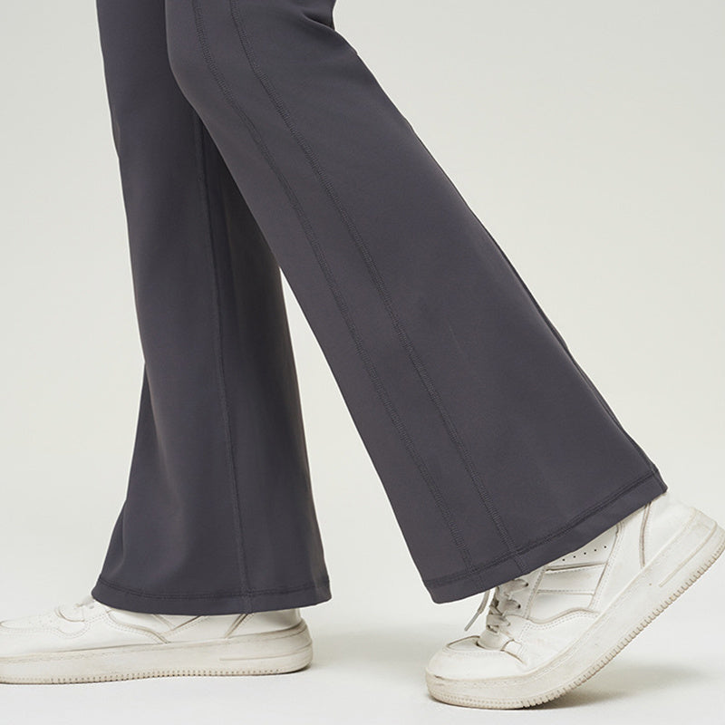 High Waist Zipper Bell-bottom Trouser. Slimming Butt Lifting Flared Leggings Sports Gym.