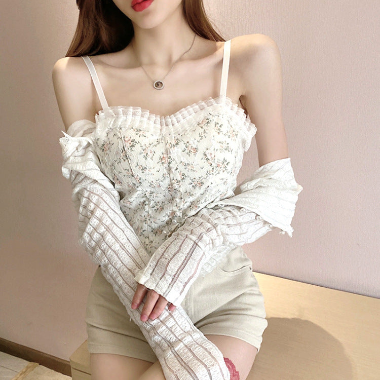 Floral Beaded Tube Top for Women - Versatile Wear