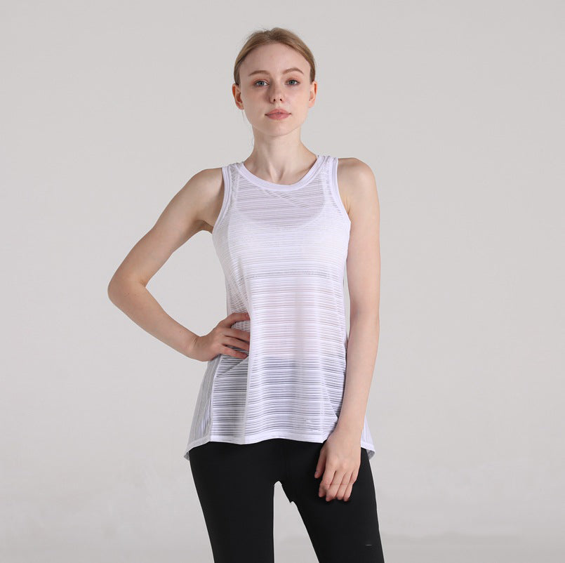 Summer Hollow Back Women's Yoga Tank Top (Two Wear)