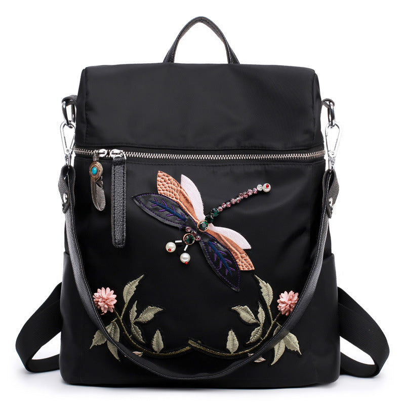 Embroidered Women's Backpack
