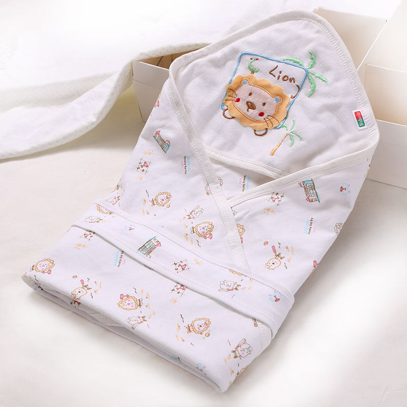 Baby Swaddle Blanket Newborn Cotton Printed Autumn Spring Soft Bedding Sleeping Bag Quilt
