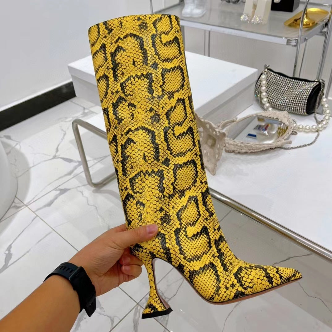 Pointed Women's High Heels with Side Zipper Design