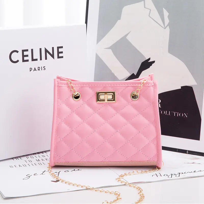 Mini Chain Shoulder Bags - Rhombus Small Square Design