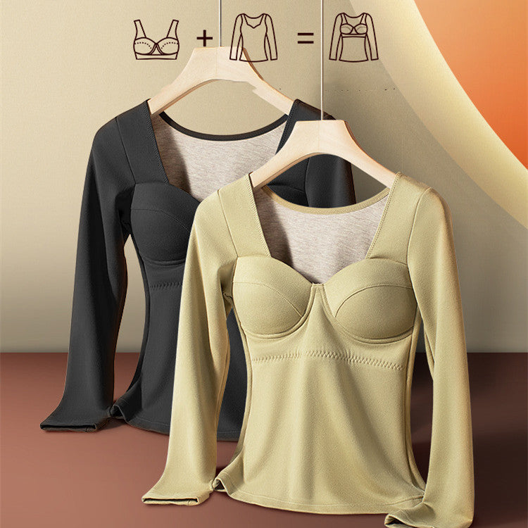 Warm Women's Velvet One-Piece Cup Bra