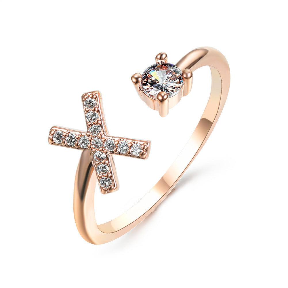 Adjustable 26 Initial Letter Rings. Fashion Simple Elegant Jewelry for Women