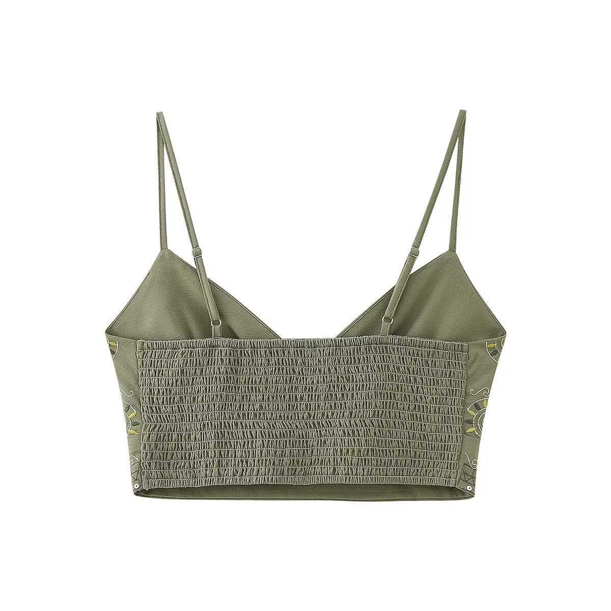 Women's Embroidered Cami and Straight Pants Set