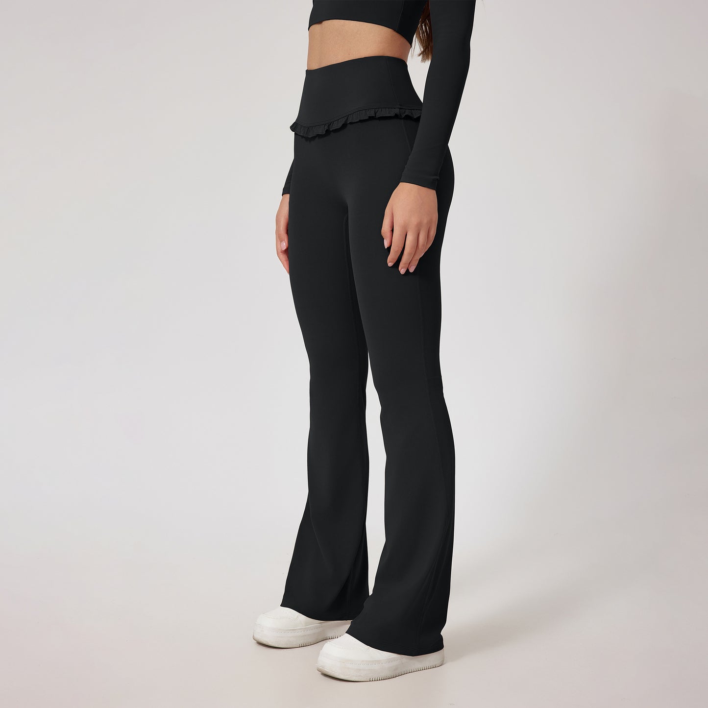 High Waist Yoga Pants. Hip Lift Lace Nude Feel leggings, Running Fitness