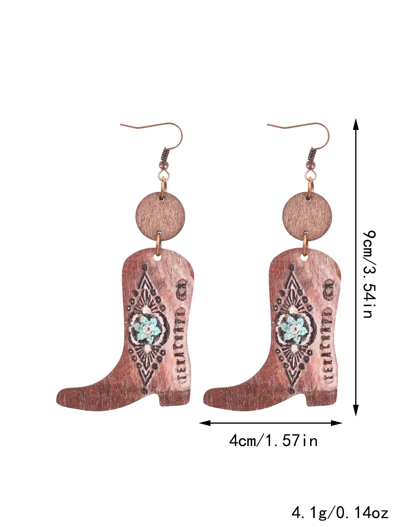 Western Floral Earrings - Vintage Style for Women