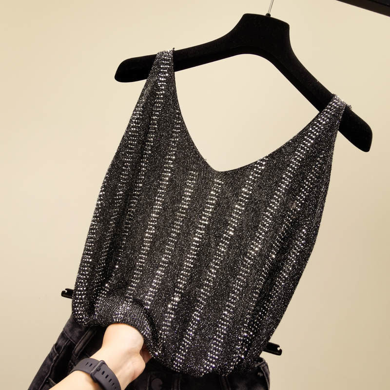 Summer Women's Loose Fit Knitted Tank Top