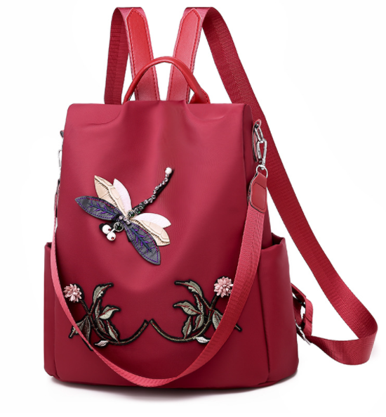 Embroidered Women's Backpack