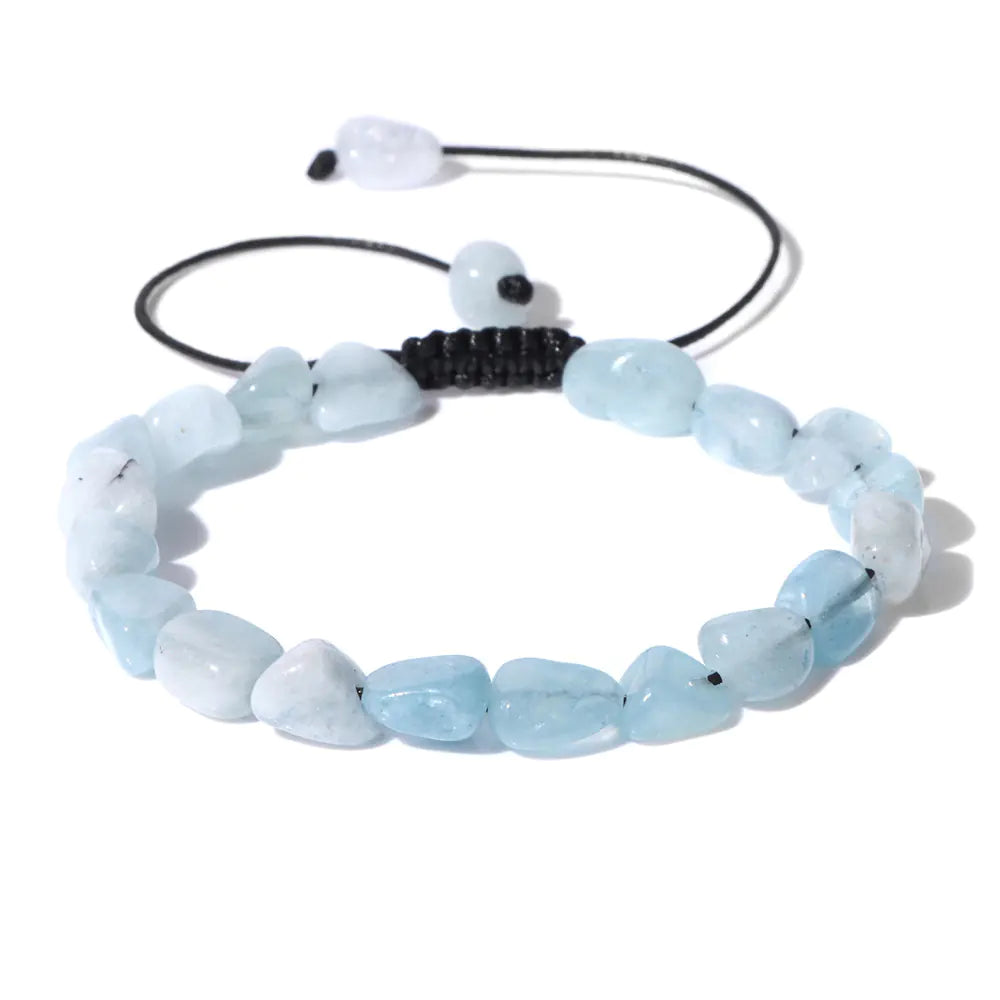 Natural Stone Irregular Beads Woven Bracelet