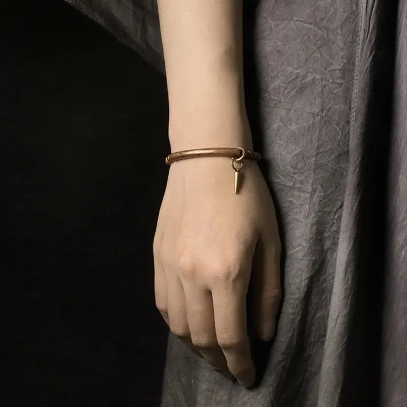 Hammered Pure Copper Vintage Bracelet Design