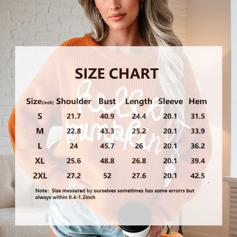 Women's Casual Round Neck Fall Winter Sweater Tops