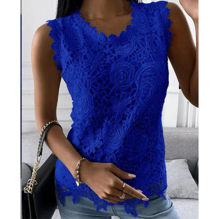 Women's Summer Lace Vest Tops in Sizes S-5XL