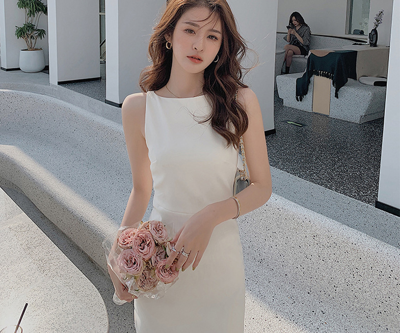 Elegant High Boat Neck Sleeveless Bodycon Mini Dress
