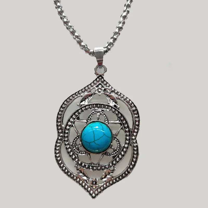 Turquoise Jewelry Set - Earrings and Necklace
