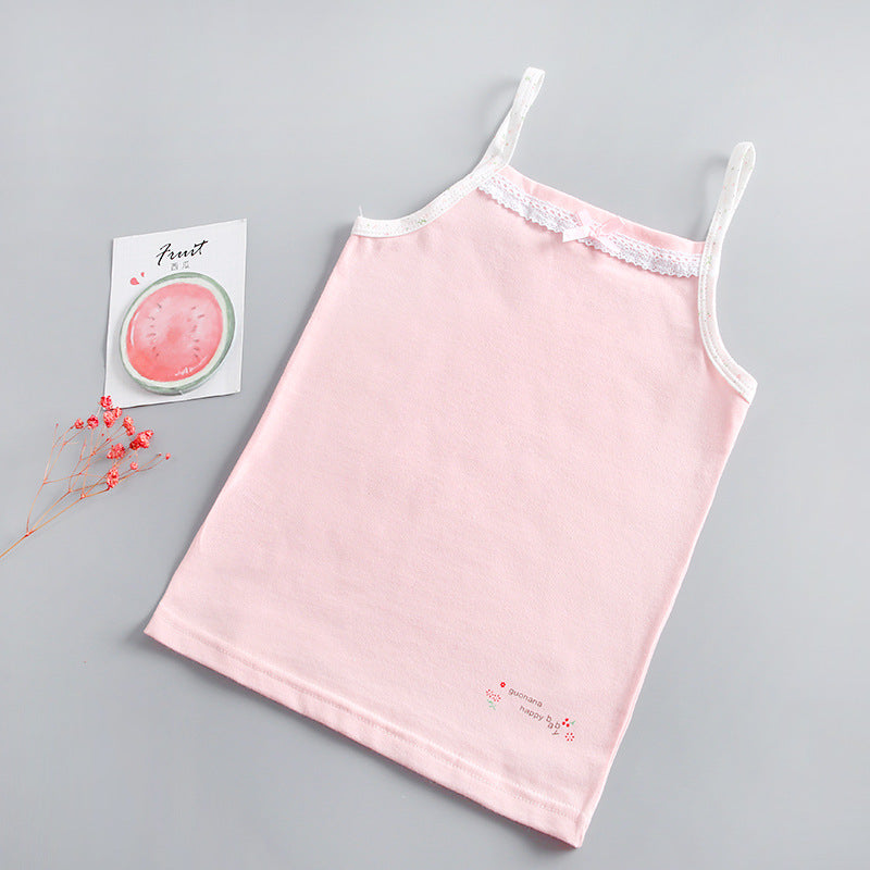 Girl's Cotton Cami Top - Solid/Floral Patterns