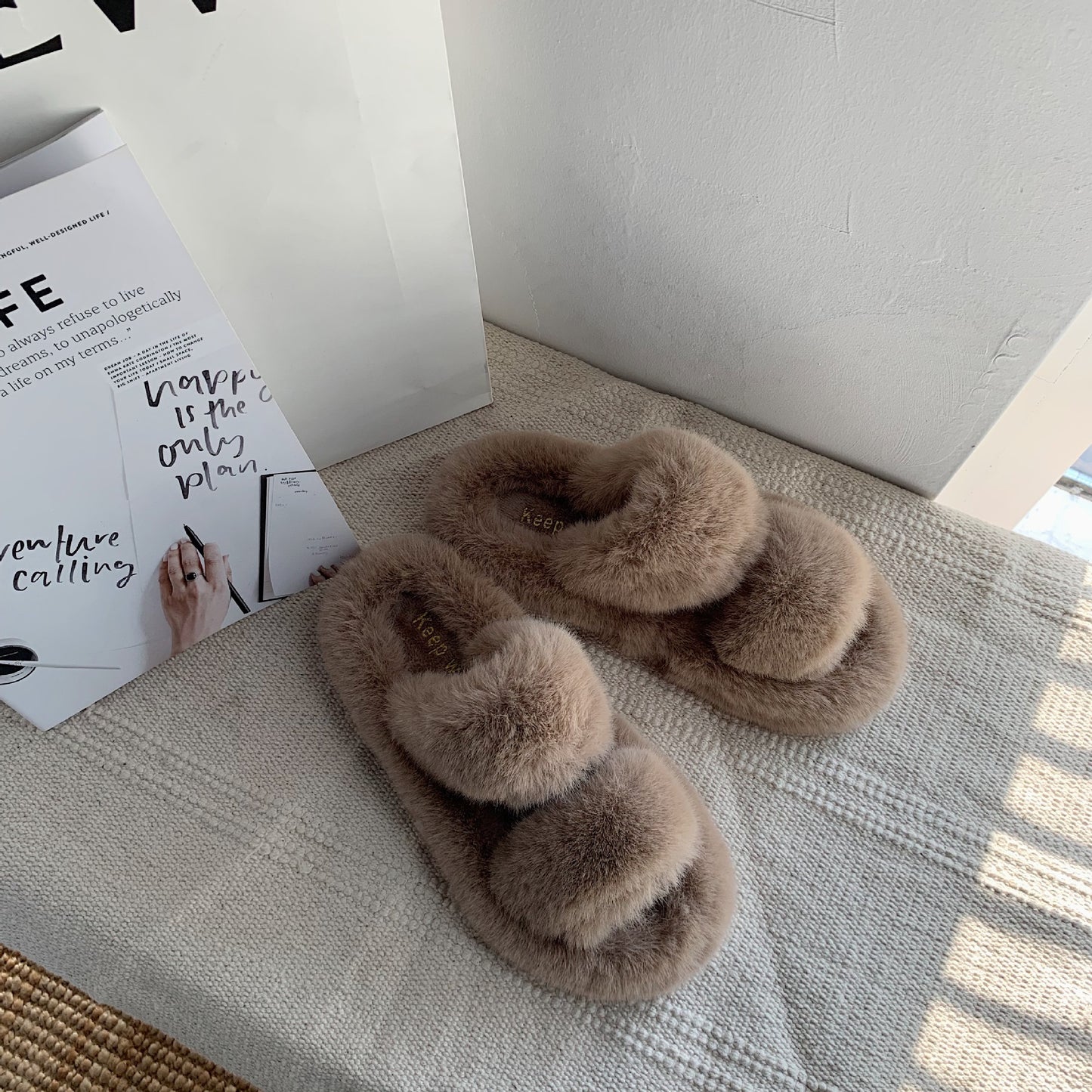 Women's Hairy Slippers