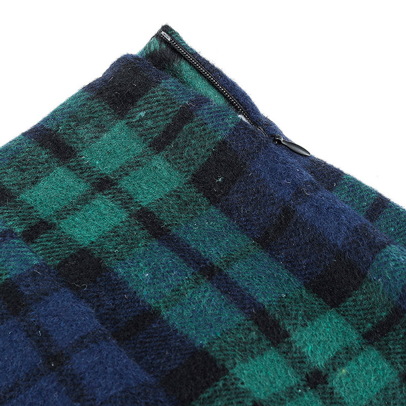 Womens High Waist Plaid Skirt Bodycon Pencil Mini Skirts