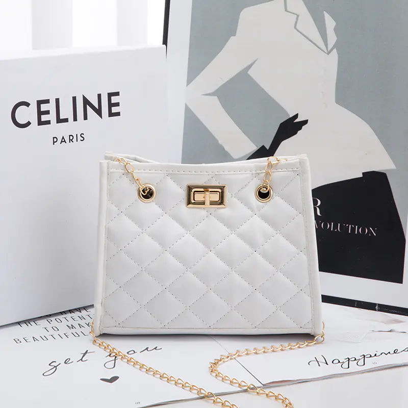 Mini Chain Shoulder Bags - Rhombus Small Square Design