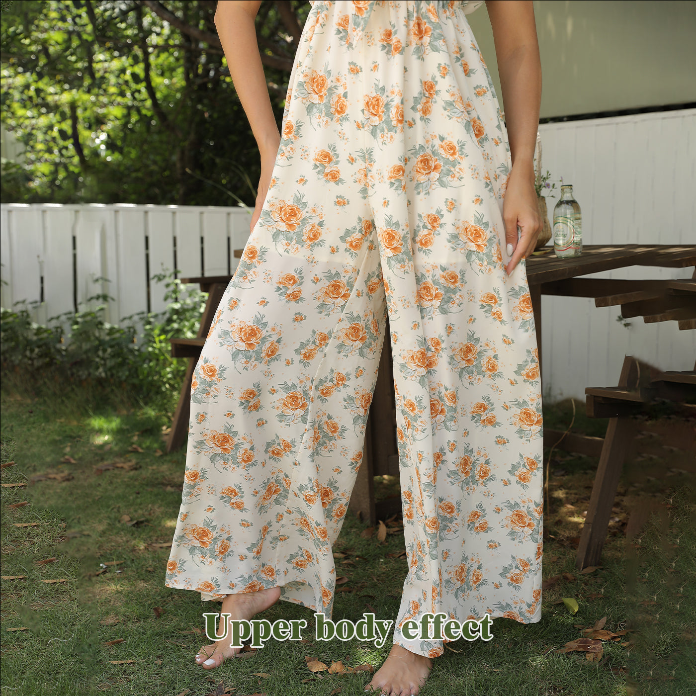 Women's Fashion Simple floral Jumpsuit. Printed Dresses