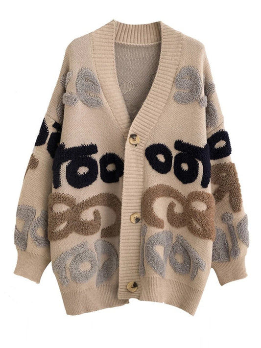 Autumn Winter Women's Knitted Cardigan Sweater