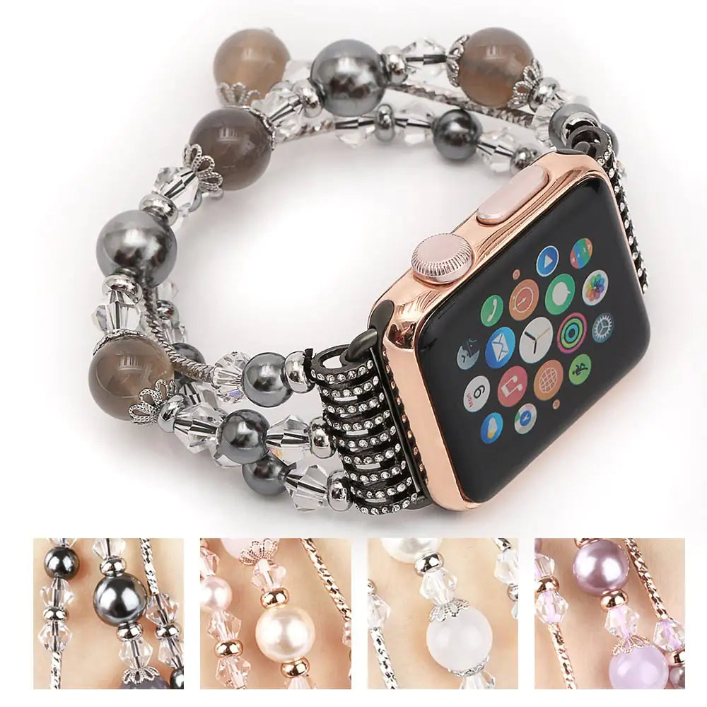 Agate Crystal Sports Watch Band Jewelry