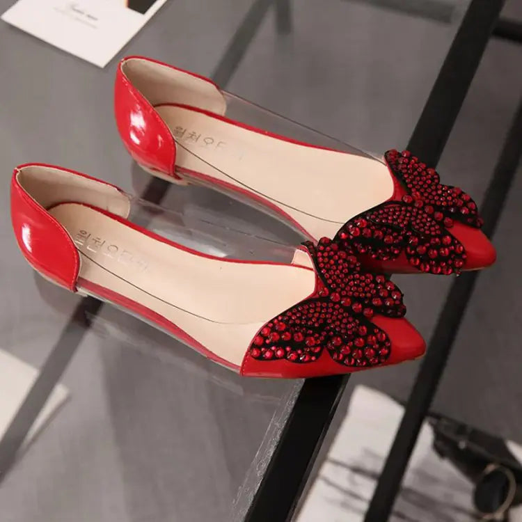 Women's Jelly Sandals with Bow - Summer Flats