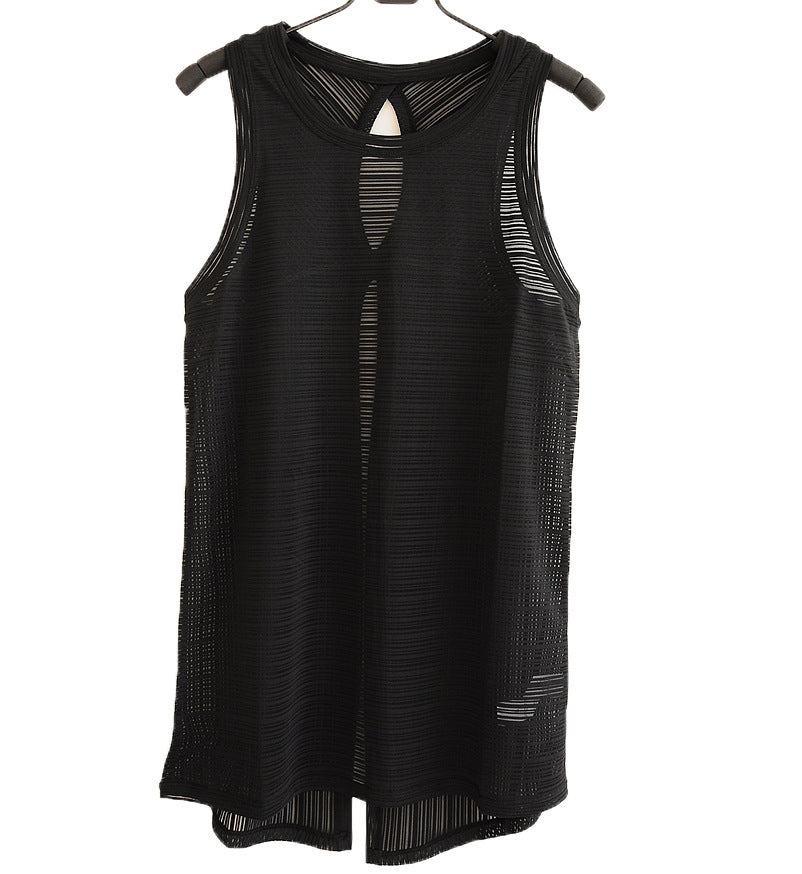 Summer Hollow Back Women's Yoga Tank Top (Two Wear)