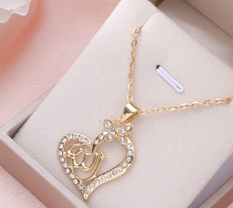 Islamic Allah Pendant Heart Necklace for Women Jewelry