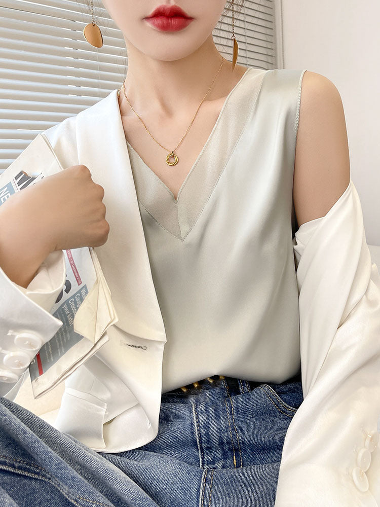 Elegant Women's Silk Satin Sling for Office Wear