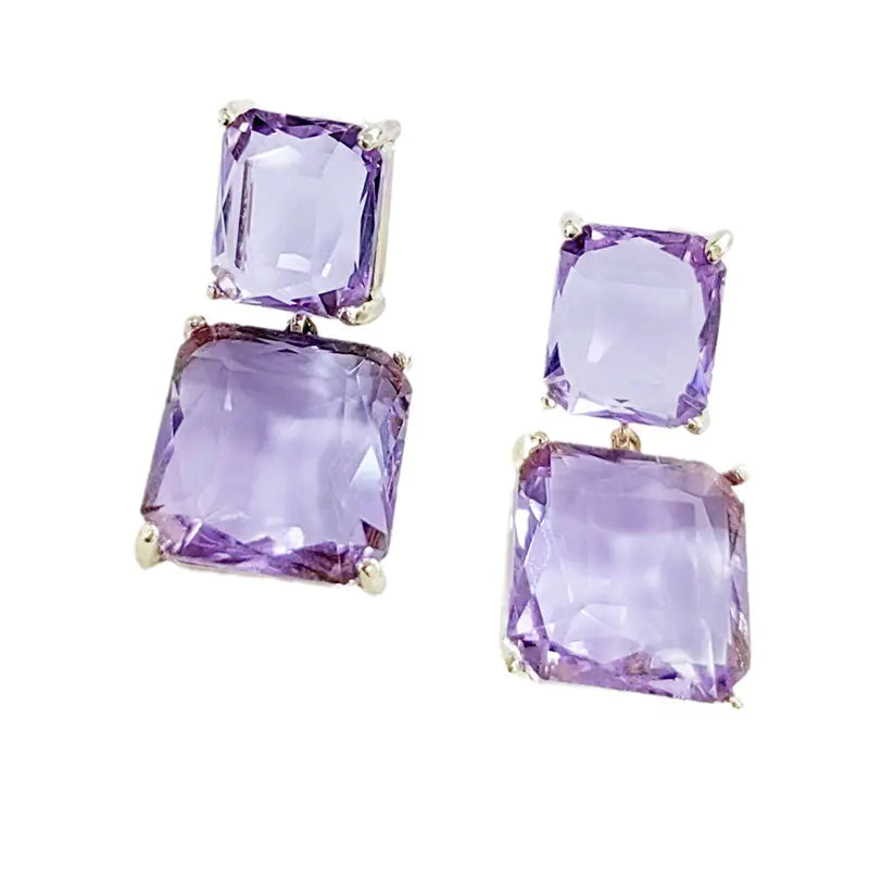 Korean Style Geometric Crystal Earrings for Women