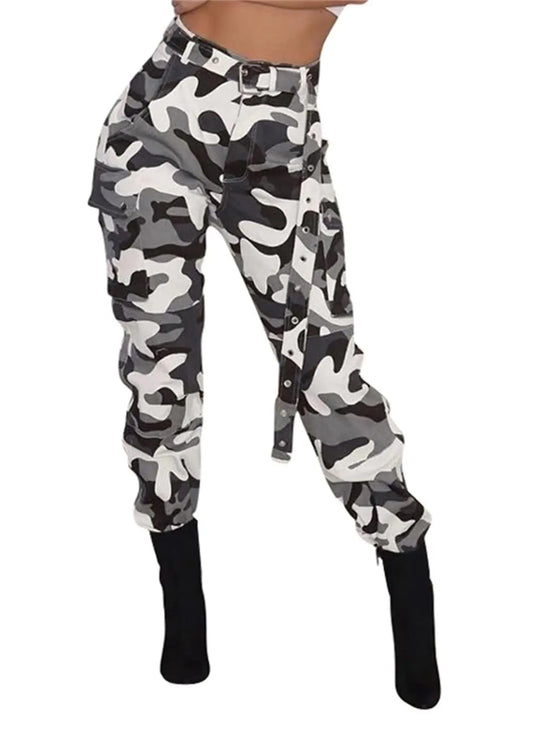 Camo Cargo Pants for Women. Camouflage Camoflash Active Jogger Sweatpants y2k