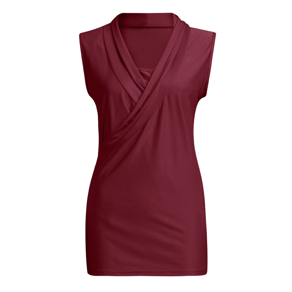 Summer Sleeveless Solid Color Maternity Dress Top