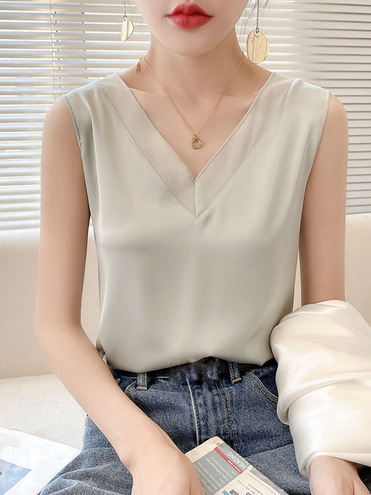 Elegant Women's Silk Satin Sling for Office Wear