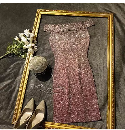 Off-Shoulder Bodycon Dress and Mini Skirt