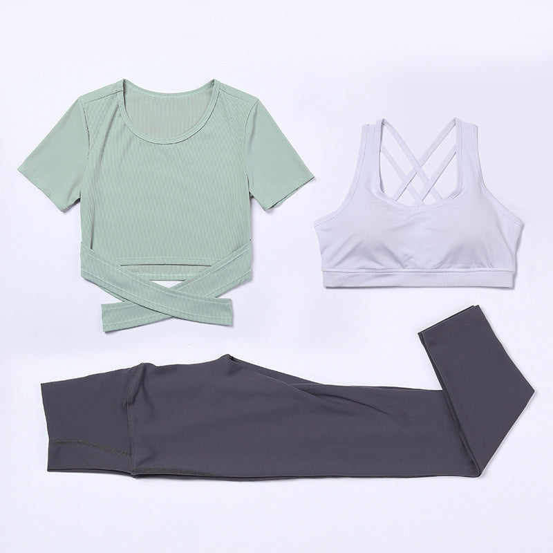 3-Piece Women's Yoga Set with Quick-Dry Tank and Pants