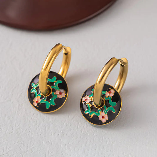 Multicolor Vintage Earrings for Women - Bohemian Style