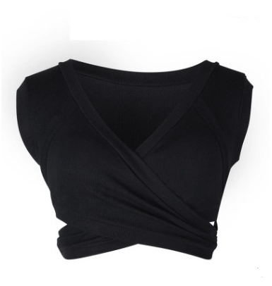Women's Sleeveless Tie Crop Top Tank Top